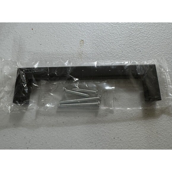 Modern Square 10* 5‎ Inch Cabinet Hole Center Handle Black Brand New With Screws - Picture 2 of 4
